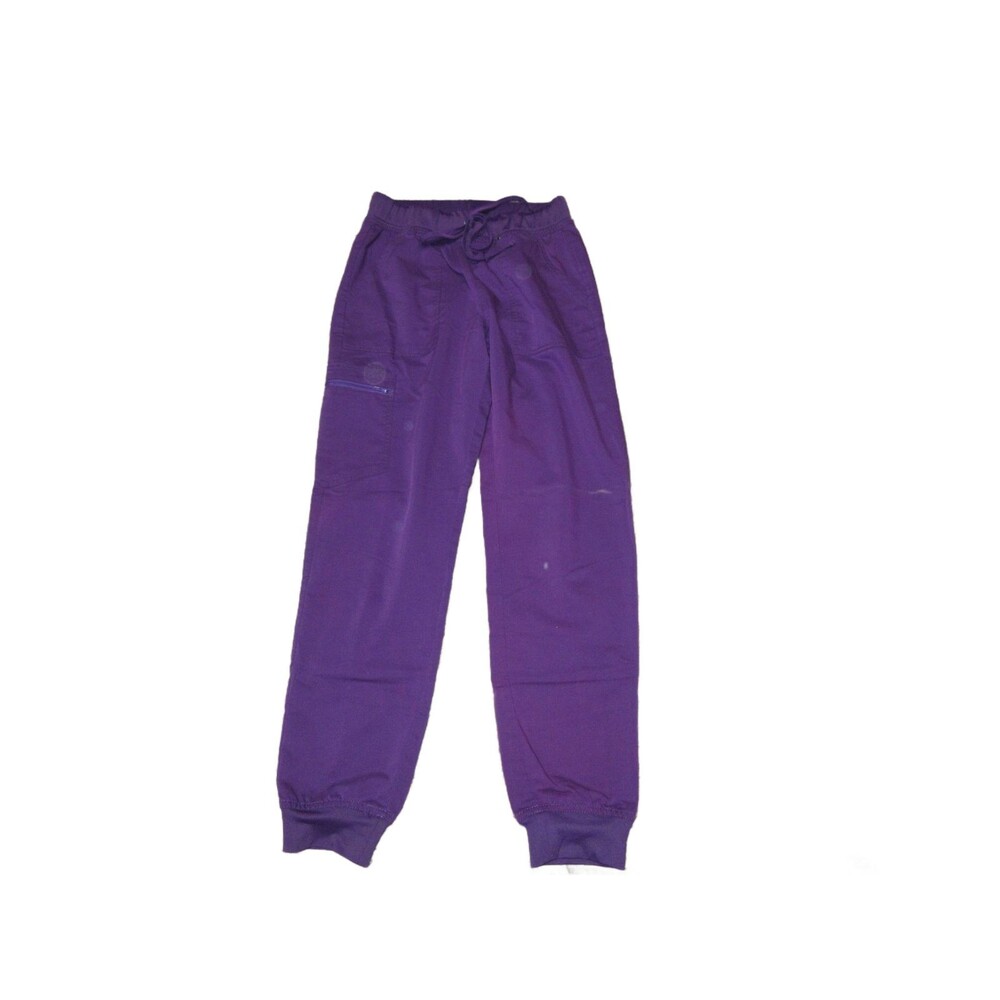 Scrubstar Purple Scrub Pants Jogger Cargo Drawstring Elastic Waist Cuffed S/CH